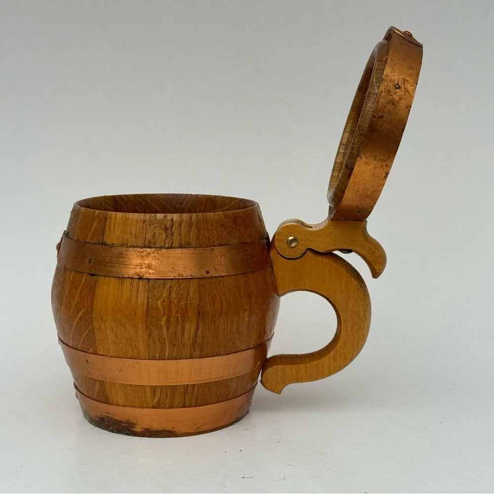 Vintage Wooden Beer Mug